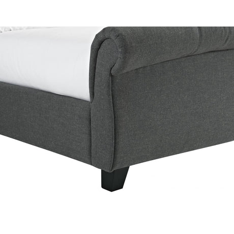Arabella Linen Fabric Bed Grey