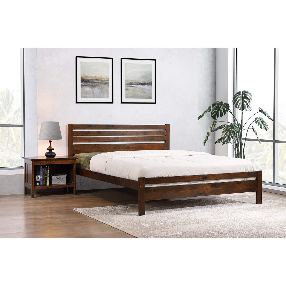 Astley Bed Solid Hardwood