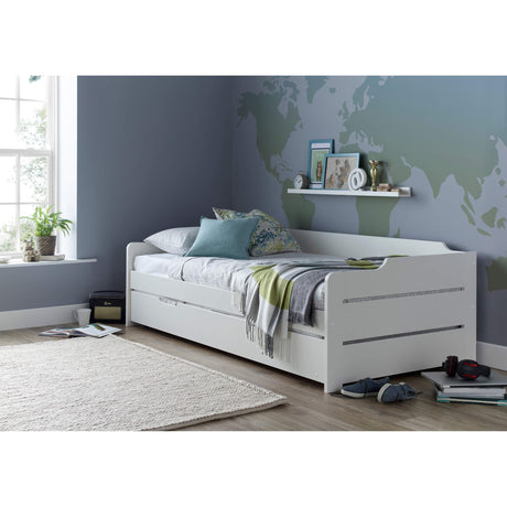 Copella White Guest Bed With Trundle