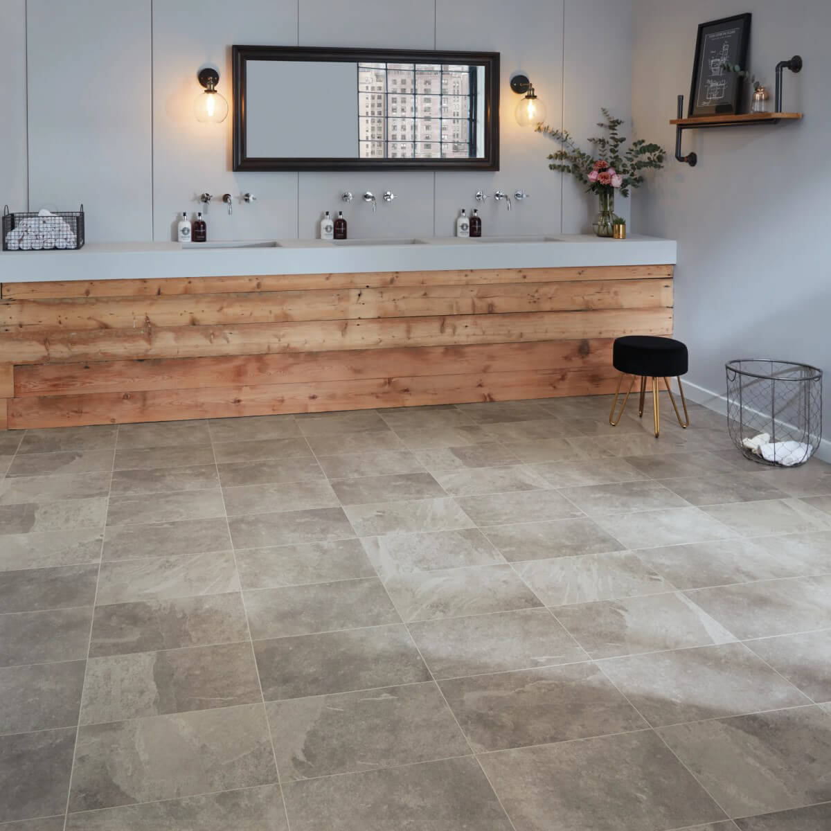 Karndean Knight Tile Gluedown Grey Riven Slate ST16