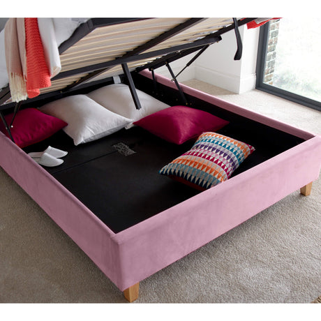 Kingham Velvet Ottoman Bed