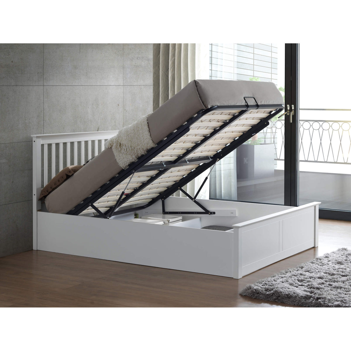 Malmo Wooden Ottoman Bed