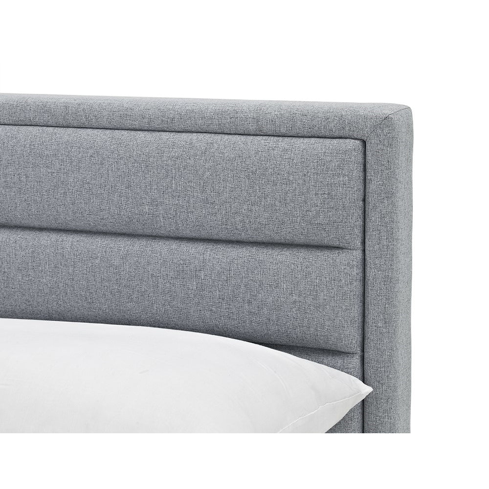 Paisley 4 Drawer Linen Fabric Bed Grey