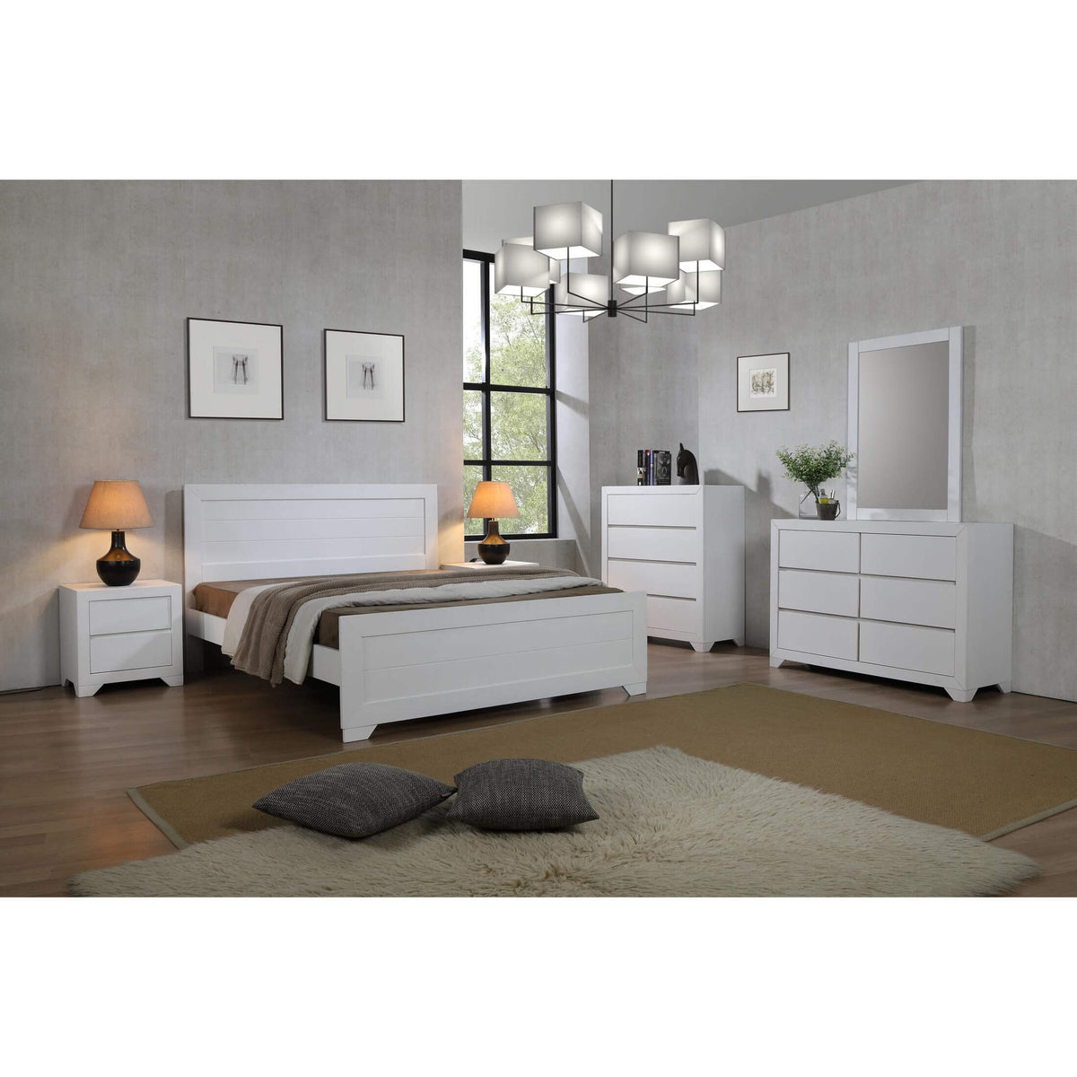 Zircon Bed White