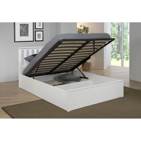 Zoe Storage Bed Solid Rubberwood Oak