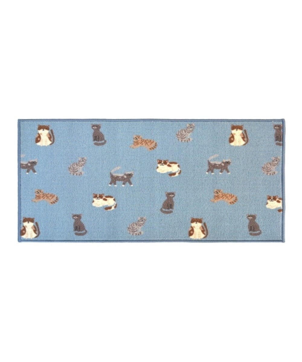Deco Kitty Cat Blue Rug