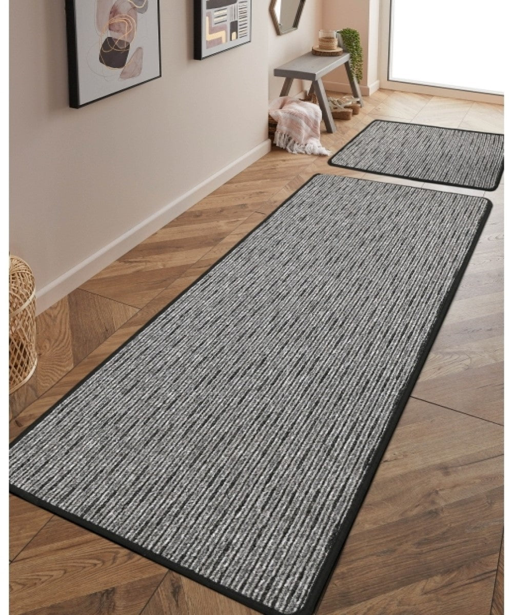 Geneva Multistripe Anthracite (free doormat 057cm x 040cm) Rug