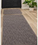 Geneva Multistripe Anthracite (free doormat 057cm x 040cm) Rug