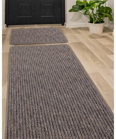 Geneva Multistripe Anthracite (free doormat 057cm x 040cm) Rug